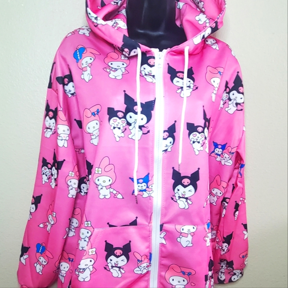 My Melody And Kuromi Pink Spring Windbreaker Size L